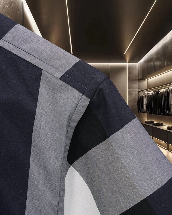 ブランドシャツ角部分ディテール